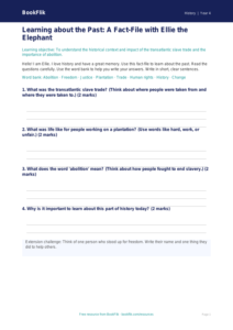 Free Slavery Template | Year 4 Supported | BookFlik