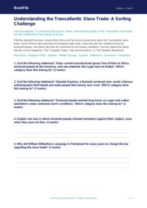Free Slavery Activity Sheet | Year 5 Core | BookFlik