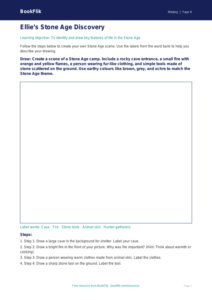Free Stone Age Drawing Sheet | Year 4 Supported | BookFlik
