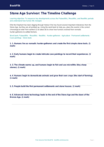 Free Stone Age Activity Sheet | Year 5 Core | BookFlik