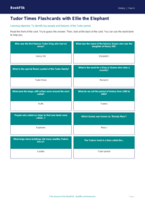 Free Tudors Flashcards | Year 4 Supported | BookFlik