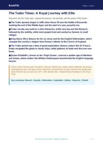 Free Tudors Poster | Year 4 Greater Depth | BookFlik