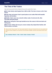 Free Tudors Poster | Year 4 Supported | BookFlik