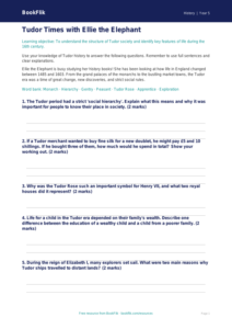 Free Tudors Worksheet | Year 5 Core | BookFlik