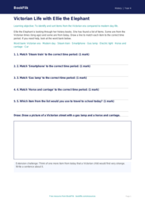 Free Victorians Activity Sheet | Year 4 Supported | BookFlik
