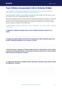 Free Victorians Assessment | Year 4 Greater Depth | BookFlik