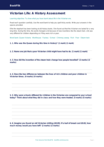 Free Victorians Assessment | Year 4 Supported | BookFlik