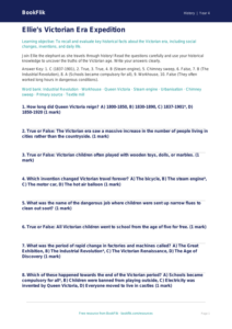 Free Victorians Quiz | Year 4 Greater Depth | BookFlik