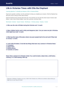 Free Victorians Worksheet | Year 4 Supported | BookFlik
