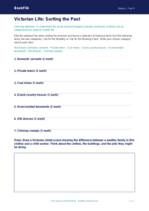 Free Victorians Activity Sheet | Year 5 Core | BookFlik