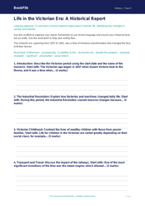 Free Victorians Writing Frame | Year 5 Core | BookFlik