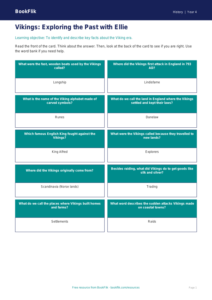 Free Vikings Flashcards | Year 4 Supported | BookFlik
