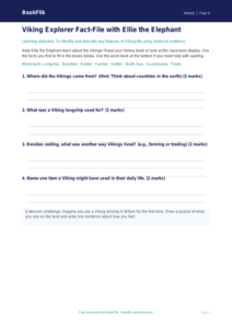 Free Vikings Template | Year 4 Supported | BookFlik