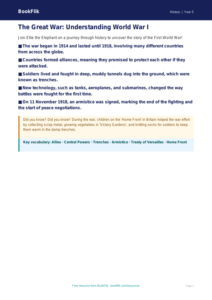 Free WW1 Poster Worksheet | Year 5 History | BookFlik