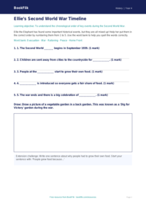 Free WW2 Activity Sheet | Year 4 Supported | BookFlik