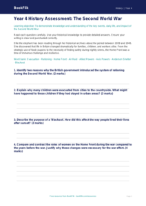 Free WW2 Assessment | Year 4 Greater Depth | BookFlik