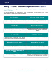 Free WW2 Flashcards | Year 4 Greater Depth | BookFlik