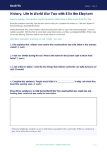 Free WW2 Worksheet | Year 4 Supported | BookFlik