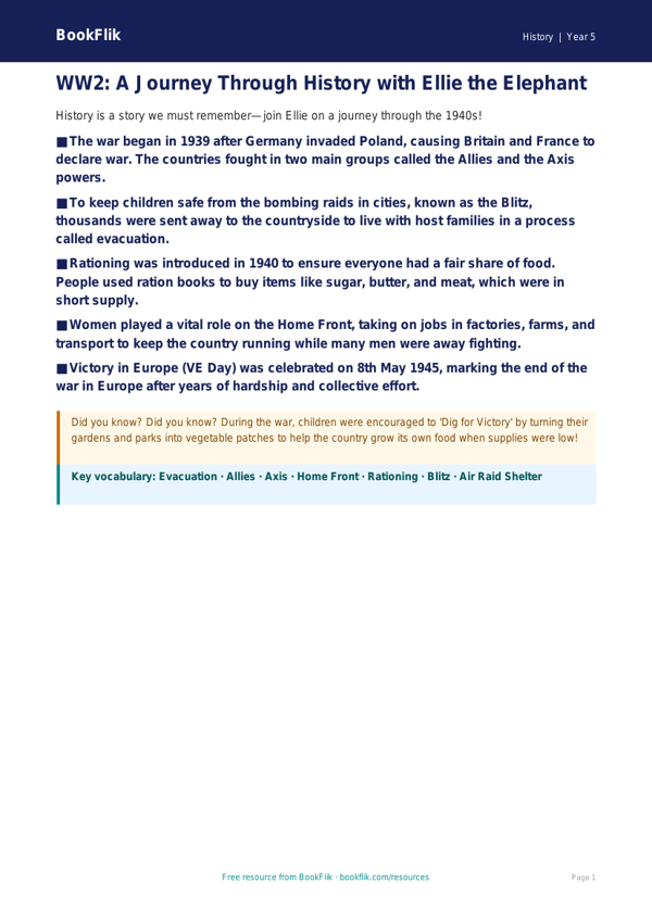 Free WW2 Poster Worksheet | Year 5 History | BookFlik worksheet preview โ History Ww2