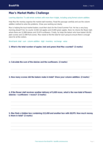 Free Addition Track Sheet | Year 5 Core | BookFlik