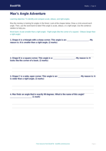 Free Angles Activity Sheet | Year 4 Supported | BookFlik