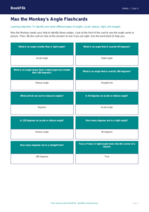 Free Angles Flashcards | Year 4 Supported | BookFlik