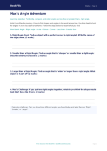 Free Angles Template | Year 4 Supported | BookFlik