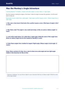 Free Angles Worksheet | Year 4 Supported | BookFlik