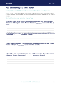 Free Area And Perimeter Activity Sheet | Year 4 Supported | BookFlik
