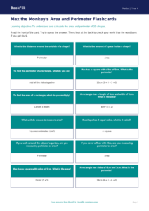 Free Area And Perimeter Flashcards | Year 4 Supported | BookFlik