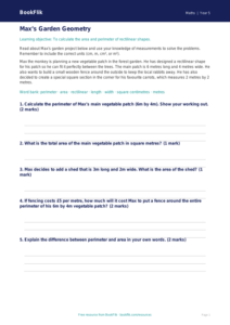 Free Area And Perimeter Track Sheet | Year 5 Core | BookFlik