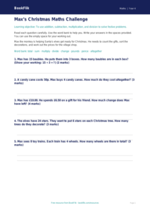 Free Christmas Maths Assessment | Year 4 Supported | BookFlik