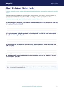 Free Christmas Maths Template | Year 4 Supported | BookFlik