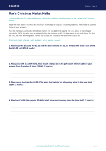 Free Christmas Maths Track Sheet | Year 4 Supported | BookFlik