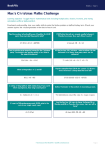 Free Christmas Maths Flashcards | Year 5 Core | BookFlik