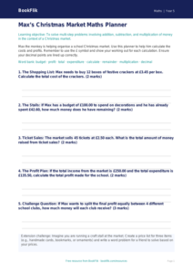 Free Christmas Maths Template | Year 5 Core | BookFlik