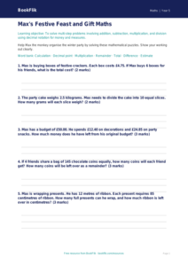 Free Christmas Maths Worksheet | Year 5 Core | BookFlik