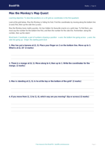 Free Coordinates Track Sheet | Year 4 Supported | BookFlik