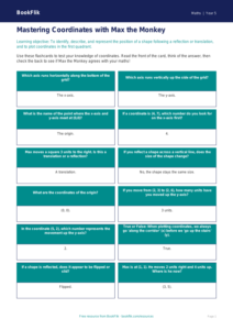 Free Coordinates Flashcards | Year 5 Core | BookFlik