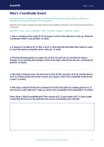 Free Coordinates Worksheet | Year 5 Core | BookFlik