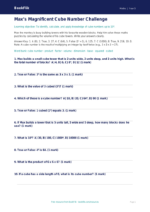 Free Cube Numbers Quiz | Year 5 Core | BookFlik