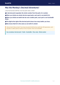 Free Decimals Poster | Year 4 Supported | BookFlik