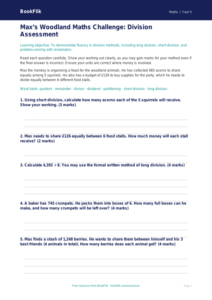 Free Division Assessment | Year 5 Core | BookFlik