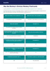 Free Division Flashcards | Year 5 Core | BookFlik