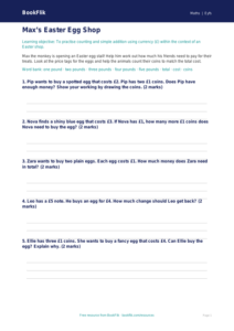 Free Easter Maths Activity Sheet | EYFS Core | BookFlik