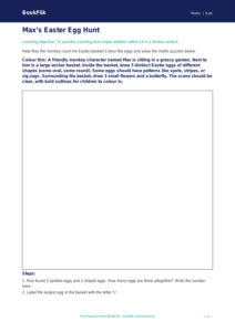 Free Easter Maths Colouring Page | EYFS Core | BookFlik