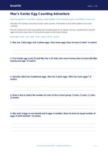 Free Easter Maths Worksheet | EYFS Core | BookFlik