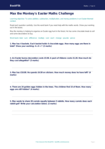 Free Easter Maths Assessment | Year 4 Supported | BookFlik