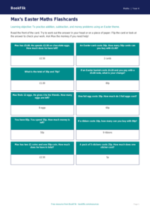 Free Easter Maths Flashcards | Year 4 Supported | BookFlik