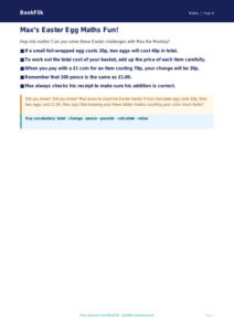 Free Easter Maths Poster | Year 4 Supported | BookFlik